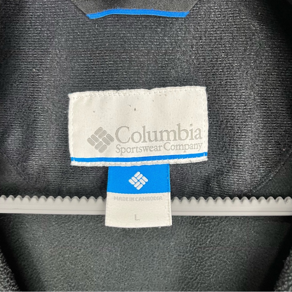 Columbia Softshell Jacket Men’s Large Black Full Zip Windbreaker - Picture 5 of 11